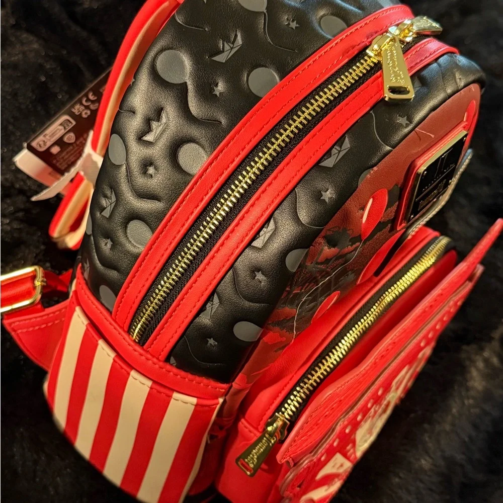 Loungefly Red and White Pennywise Circus Backpack